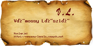 Vámossy László névjegykártya