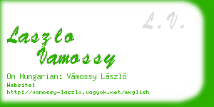 laszlo vamossy business card