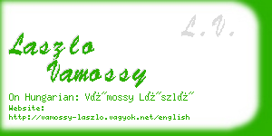laszlo vamossy business card